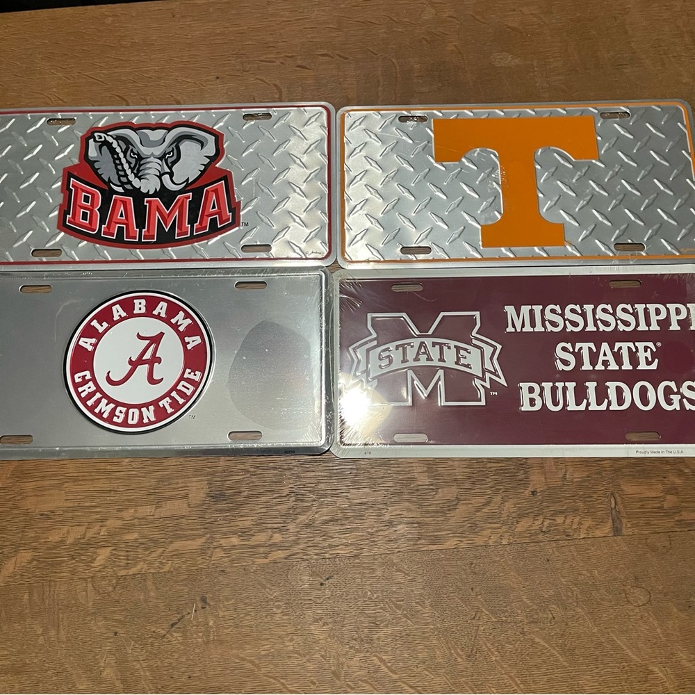 🏈 Four License Plates